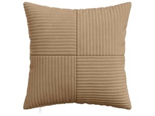 Lot de 2 housses de coussin almelo marron 50 x 50 cm velours côtelé cf49400
