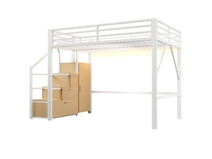 Lit mezzanine 140x200 cm   IKSETERA TRADING LTD coloris blanc