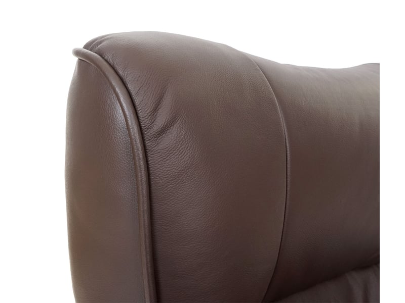 Robas lund fauteuil relax montreal, fauteuil de télévision, tabouret, cuir, charge 130kg - marron, nature - Conforama D