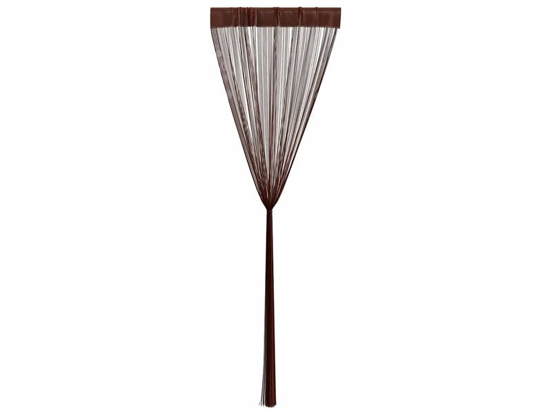  Lot de 2 rideaux en fils, rideau de porte 100 x 250 cm marron cf43839  - Conforama E