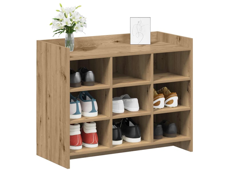  Meuble à chaussure, cabinet à chaussures 85x39,5x70 cm bois d'ingénierie  - Conforama C