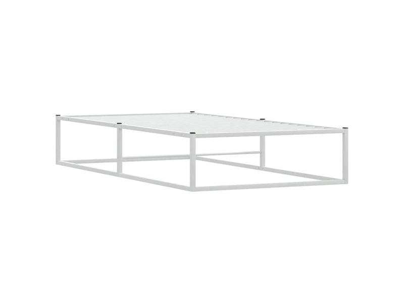  Lit simple- lit adulte -  cadre de lit sans matelas blanc 100x200 cm métal  - Conforama B