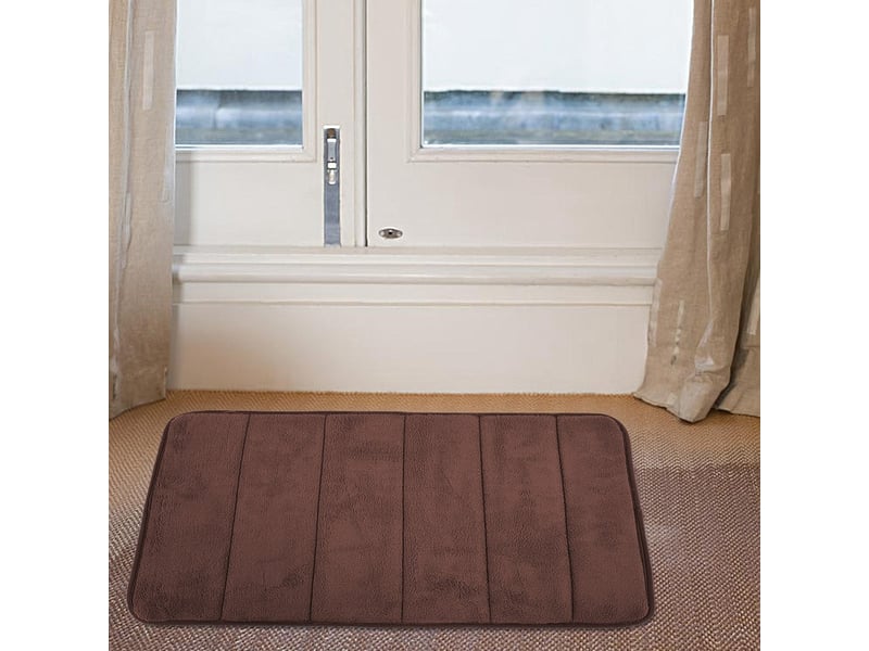  Tapis de bain antidérapant - brun café  - Conforama D