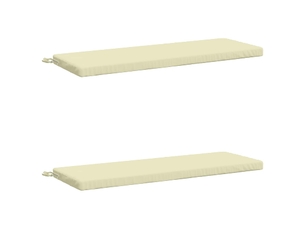 Lot de 2 coussins de banc, coussins d'assise soest 100 % polyester crème cf56798