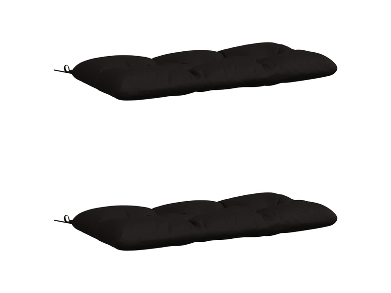  Lot de 2 coussins de banc, coussins d'assise vianen 100 % polyester noir cf57658  - Conforama A