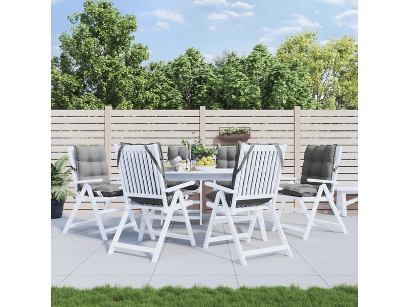 Lot de 6 coussins d'extérieur, coussins de chaise gris 100 x 50 x 7 cm cf56433 - Conforama B