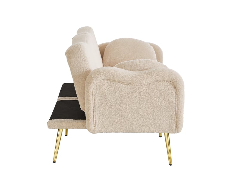  Canapé convertible, canapé-lit, dossier réglable, pieds en métal, 2 en 1, design moderne, mobilier pour espace de vie, 2 places  - Conforama B