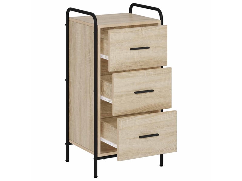 Buffet salon, buffet de rangement chêne sonoma 97x33x81 cm bois d'ingénierie shl16959 - Conforama C