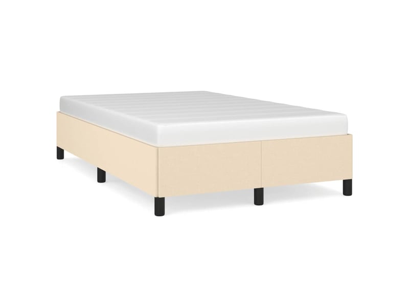  Lit double- lit adulte -  cadre de lit sans matelas crème 120x190 cm tissu  - Conforama A
