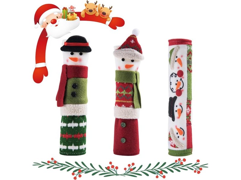  Ensemble de 3 housses décoratives pour poignées de réfrigérateur, gants du père noël pour décoration de noël et du nouvel an  - Conforama B