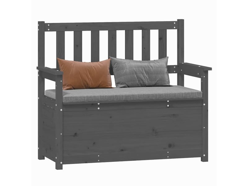  Banc d'entrée, banc d'intérieur gris 112,5x51,5x96,5 cm bois de pin massif  - Conforama D