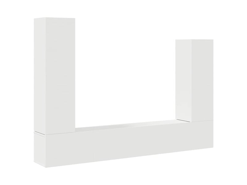  Ensemble de meubles tv - banc tv - meuble de rangement 4 pcs blanc bois d'ingénierie  - Conforama A