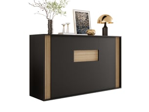 Buffet 3 porte(s) 1 tiroir(s) OPULERANE TRADING LTD - 140 cm coloris noir