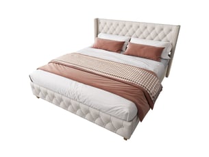 Lit mezzanine 180x200 cm <strong></strong>  <strong></strong> coloris beige