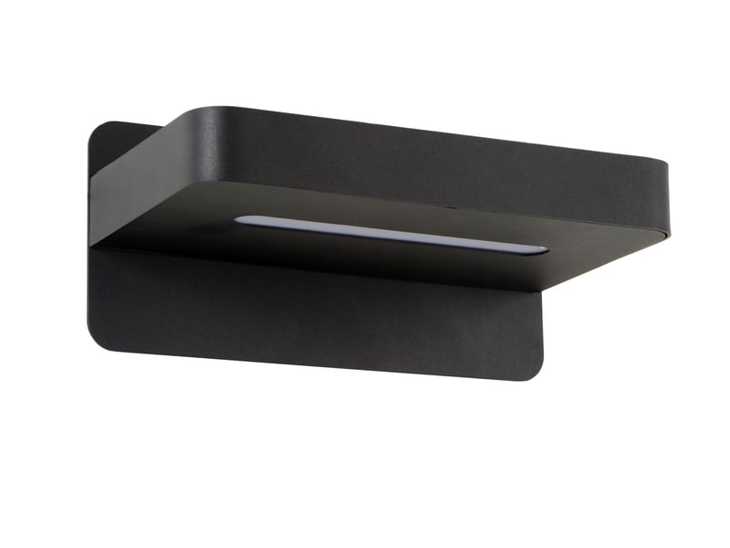Lampe de chevet applique mural led 1x6w 3000k 350 lm noir - lucide - atkin  - Conforama B