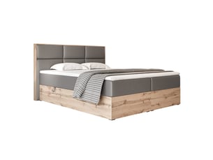 Lit coffre 180x200 cm <strong>IDOHOME</strong>  <strong>LAVIO</strong> coloris gris