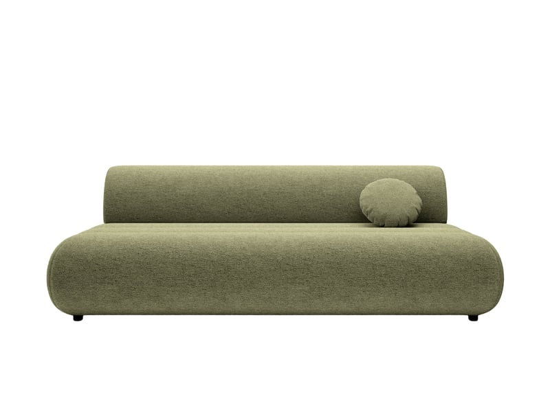  Bordilla - canapé droit convertible tissu chenille 3 places vert  - Conforama A