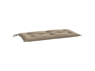 Coussin de banc de jardin, coussin d'assise taupe 110x50x7 cm tissu oxford cf52829