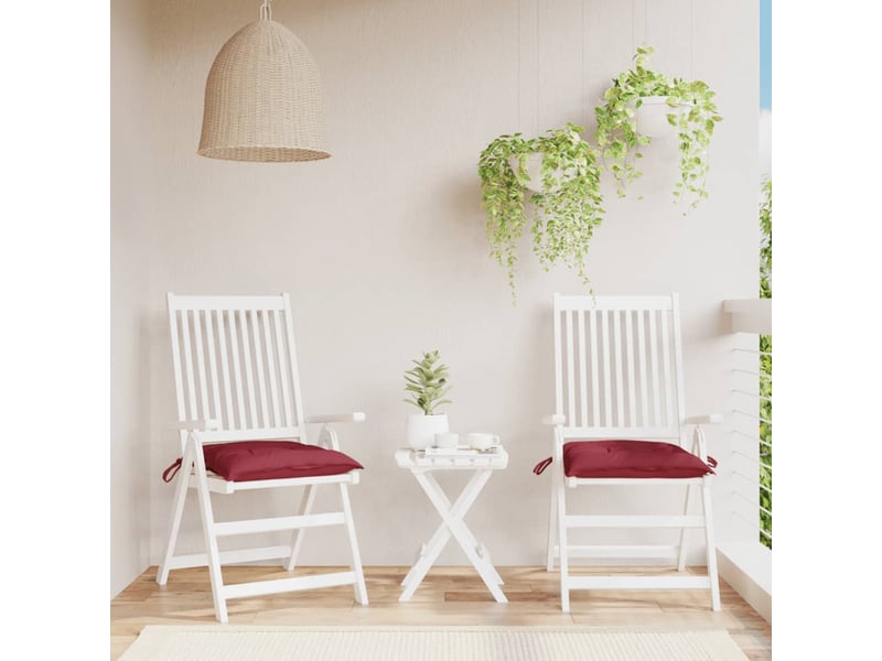  Lot de 2 coussins de palette, coussins de canapé rouge bordeaux 50x50x7 cm cf59603  - Conforama B