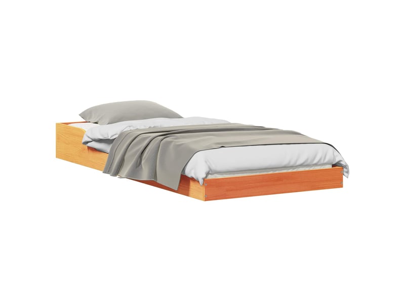  Lit simple- lit adulte -  cadre de lit brun  80 x 200 cm pin massif  - Conforama A