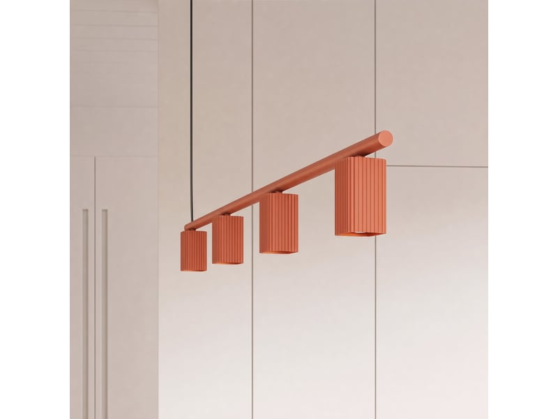  Lustre rayo 4 ocre rouge aluminium moderne 208x122x6cm SL.3200 - Conforama D