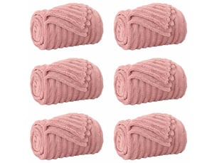 Couverture jetée de canapé 6 pcs rose 240x220 cm 8.76 kg polaire