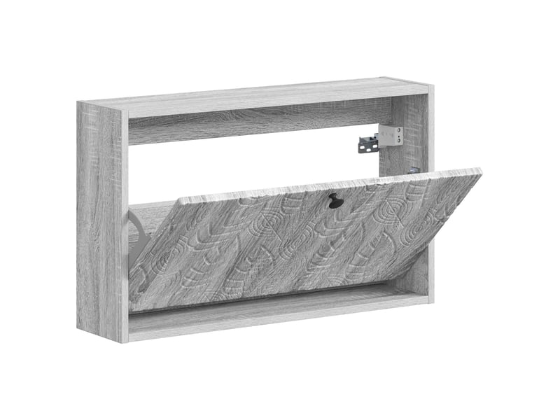  Meuble à chaussures mural, armoire à chaussures delft 71x17x43 cm sonoma gris  - Conforama C