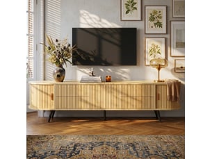 Meuble tv coloris naturel 180 cm OKWISH