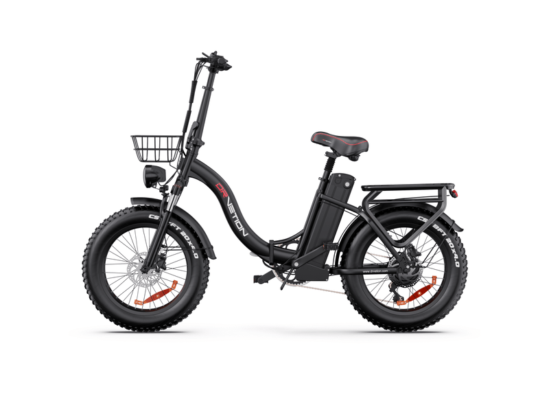 Vélo électrique fat bike pliable drvetion ct20 pro max, 48v 20ah batterie samsung, noir  - Conforama A