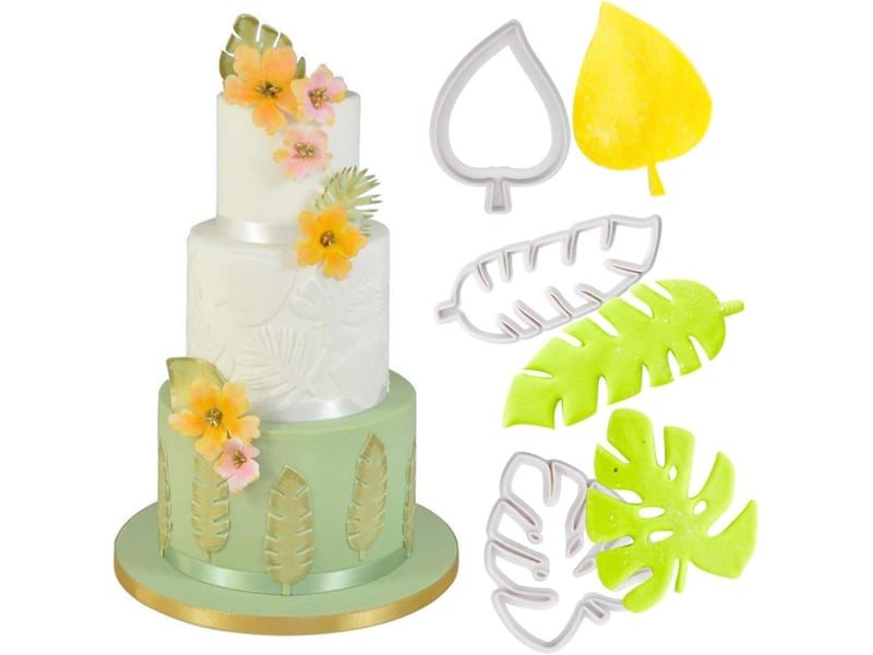  Emporte-pièces en plastique en forme de feuille tropicale - mini emporte-pièces pour fondant - outils de pâtisserie décoratifs NO Commercial reference - Conforama C