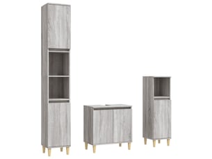 Ensemble de meubles de salle de bain 3 pcs sonoma gris cf63810