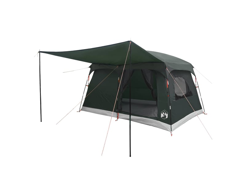 Tente de camping, tente familiale 6 personne vert armée polyester - Conforama A