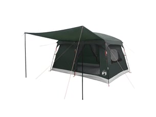 Tente de camping, tente familiale 6 personne vert armée polyester