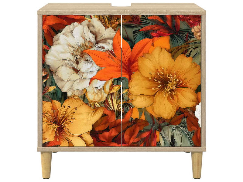  Armoire de salle de bain, meuble de rangement gennep sonoma 60x40x60 cm  - Conforama E