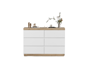 Commode 6 tiroir(s)    OKWISH  coloris bicolore largeur 40 cm