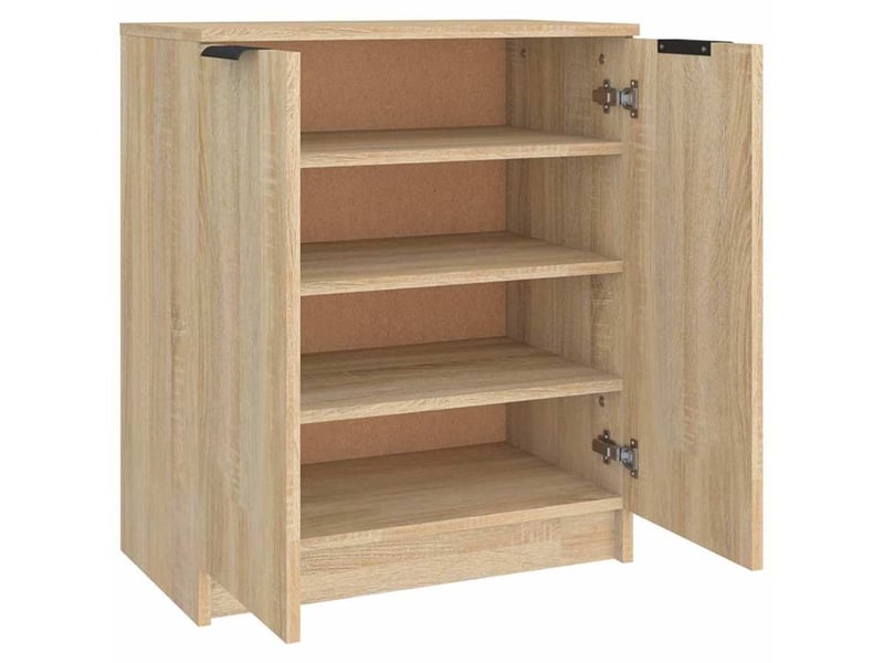  Meuble à chaussure, armoire à chaussures chêne sonoma 59x35x70 cm bois d'ingénierie  - Conforama E