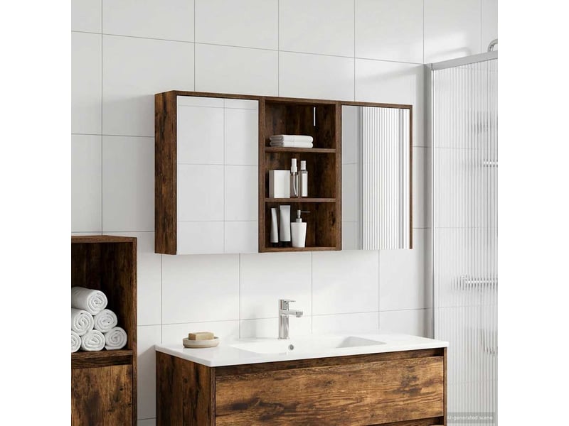 Ensemble de meubles de salle de bain 3 pcs 126x16x62.5 cm shl4528 - Conforama D