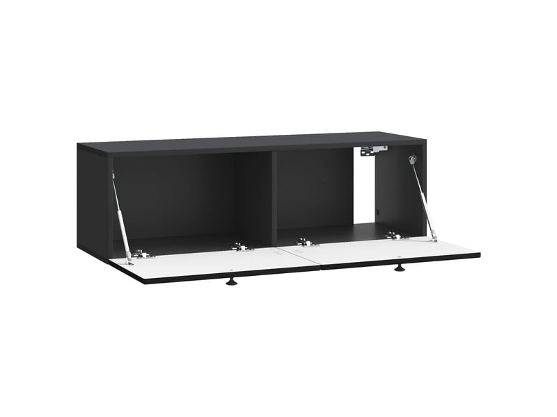  Meuble tv - banc tv - meuble de rangement mural noir 98 x 31 x 30 cm bois d'ingénierie  - Conforama E