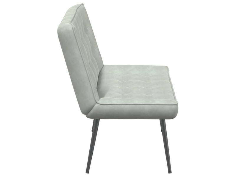  Banc chambre, banc de lit gris clair 110x74x84 cm velours  - Conforama E