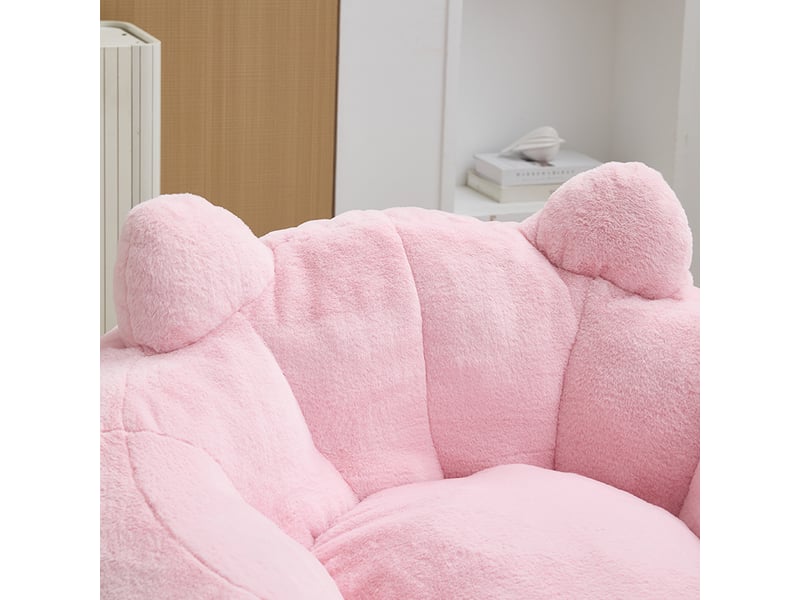  Pouf poire pour adulte en tissu peluche rose W3495P491914 - Conforama D