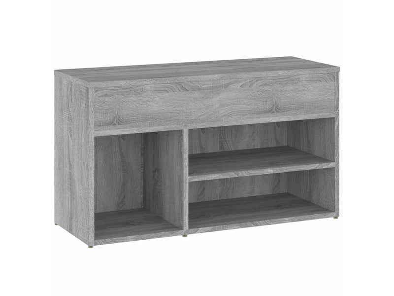  Banc à chaussures, meuble à chaussures sonoma gris 80x30x45 cm bois d'ingénierie  - Conforama D