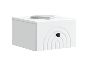 Table de chevet - cabinet de chevet - table de nuit mural avec tiroir blanc 33 x 34,5 x 20 cm