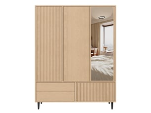 Porte armoire battante <strong></strong> <strong></strong> coloris bois clair largeur 135 cm