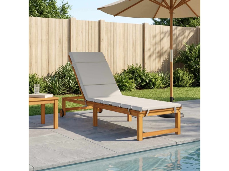 Coussin de transat, coussin pour bain de soleil gemert 100 % polyester blanc 200 x 50 x 3 cm cf56113 - Conforama B