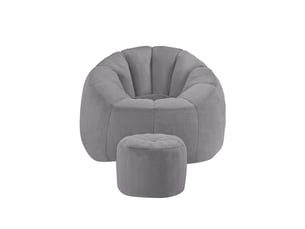 Fauteuil fixe Tissu gris vendu Par paire