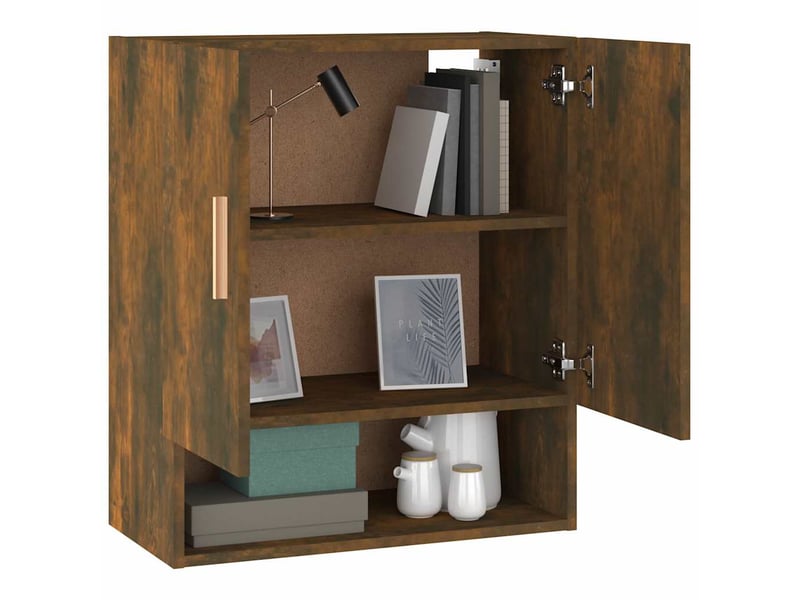  Armoire murale salon, meuble de rangement chêne fumé 60x31x70 cm bois d'ingénierie shl3973  - Conforama D