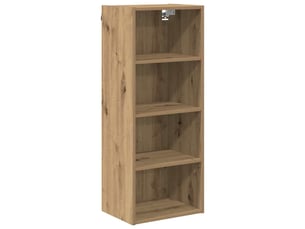 Meuble de rangement cuisine, armoire suspendue chêne artisanal 40x29,5x100cm
