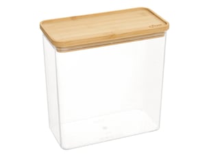 Boîte de conservation rectangulaire avec couvercle en bambou eske 3l transparent