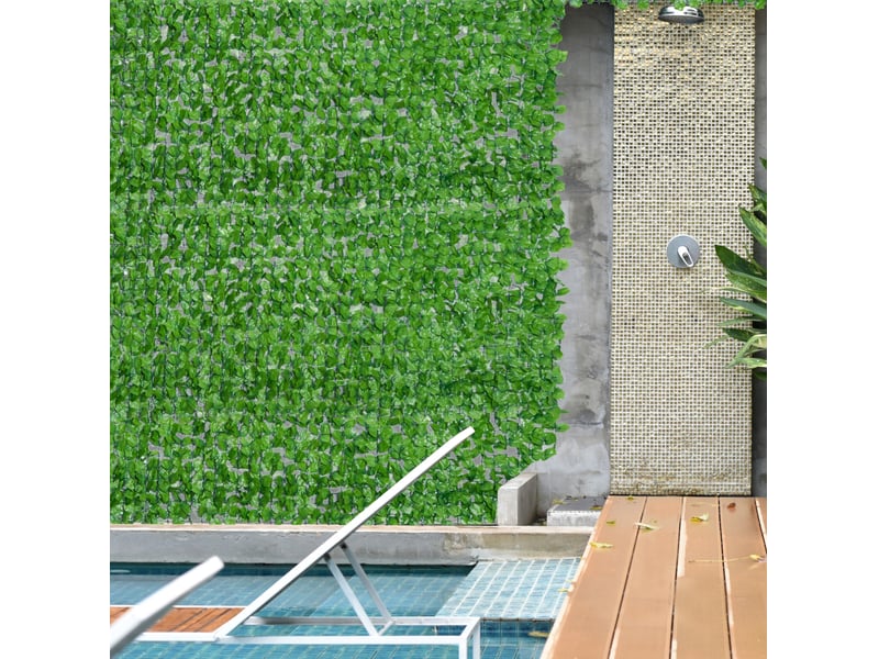  Hedge artificielle 300x100 cm, vert clair, idéale pour balcon &amp; décoration murale, uv résistant &amp; facile d'entretien  - Conforama B