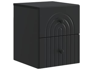 Table de chevet - cabinet de chevet - table de nuit mural avec tiroir noir 33 x 34,5 x 40 cm